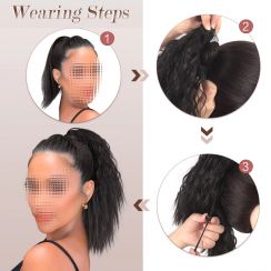 10Pcs Womens Corn Wave Ponytail Hair pieces